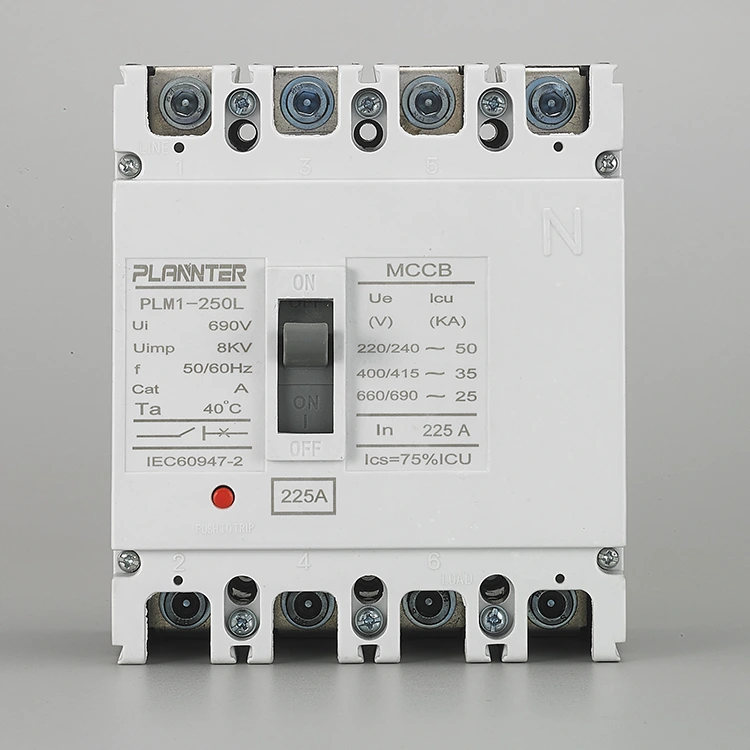 AC 4 Pole Molded Case Circuit Breaker 225A